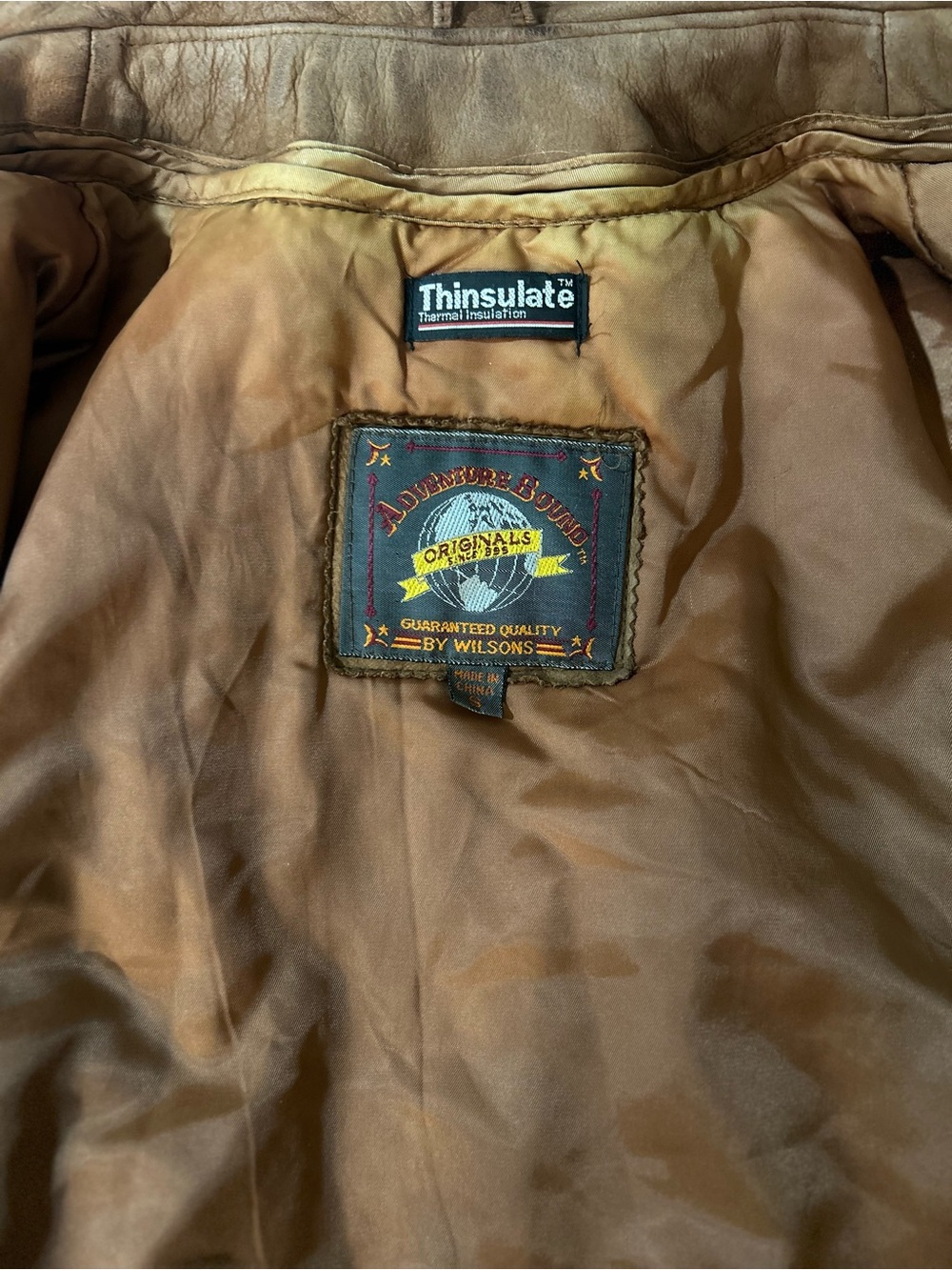 Women’s brown Leather Bomber Jacket - Picture 4 of 6